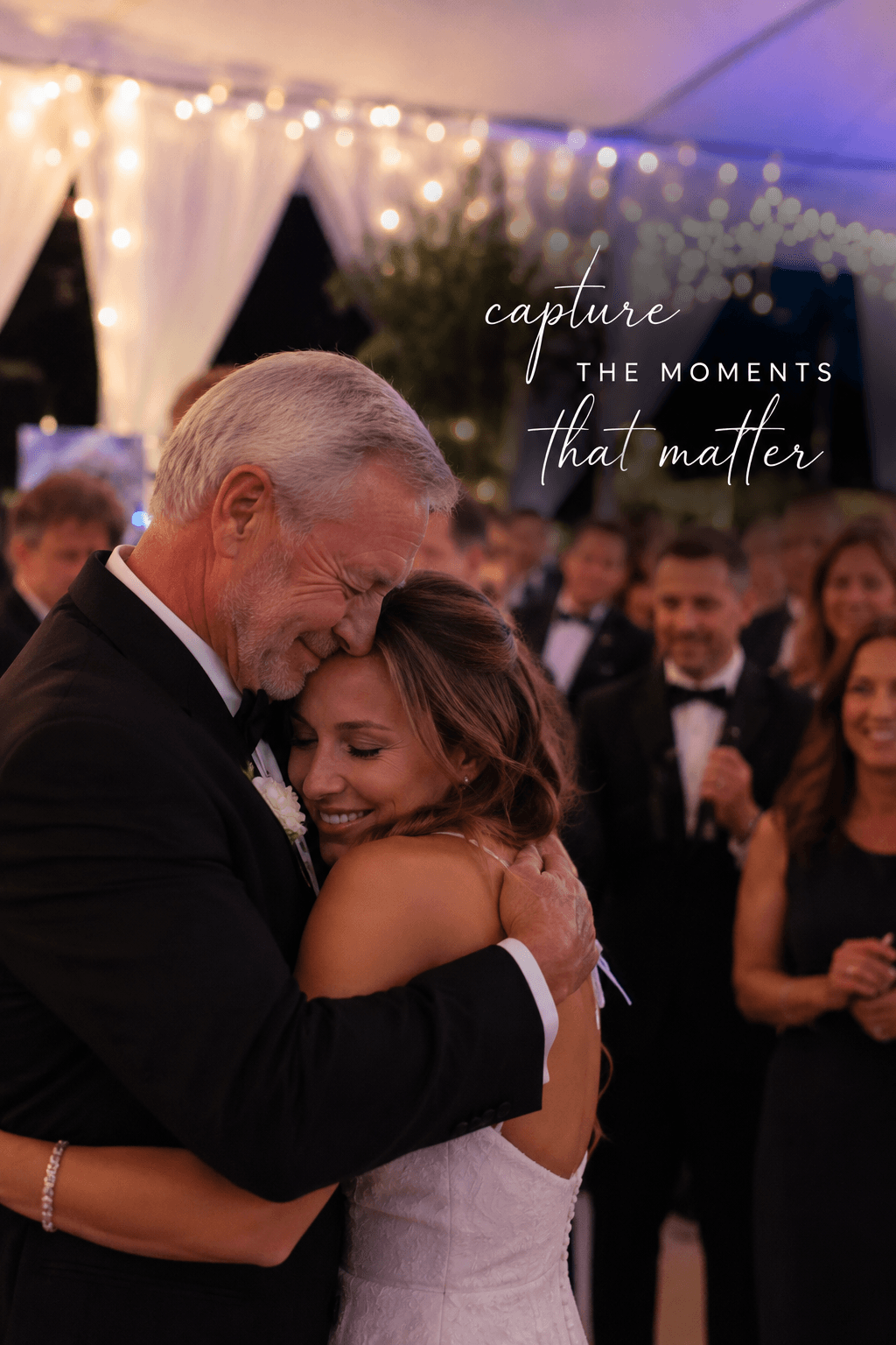 A bride shares a quiet dance with her father, captured and shared by a wedding guest